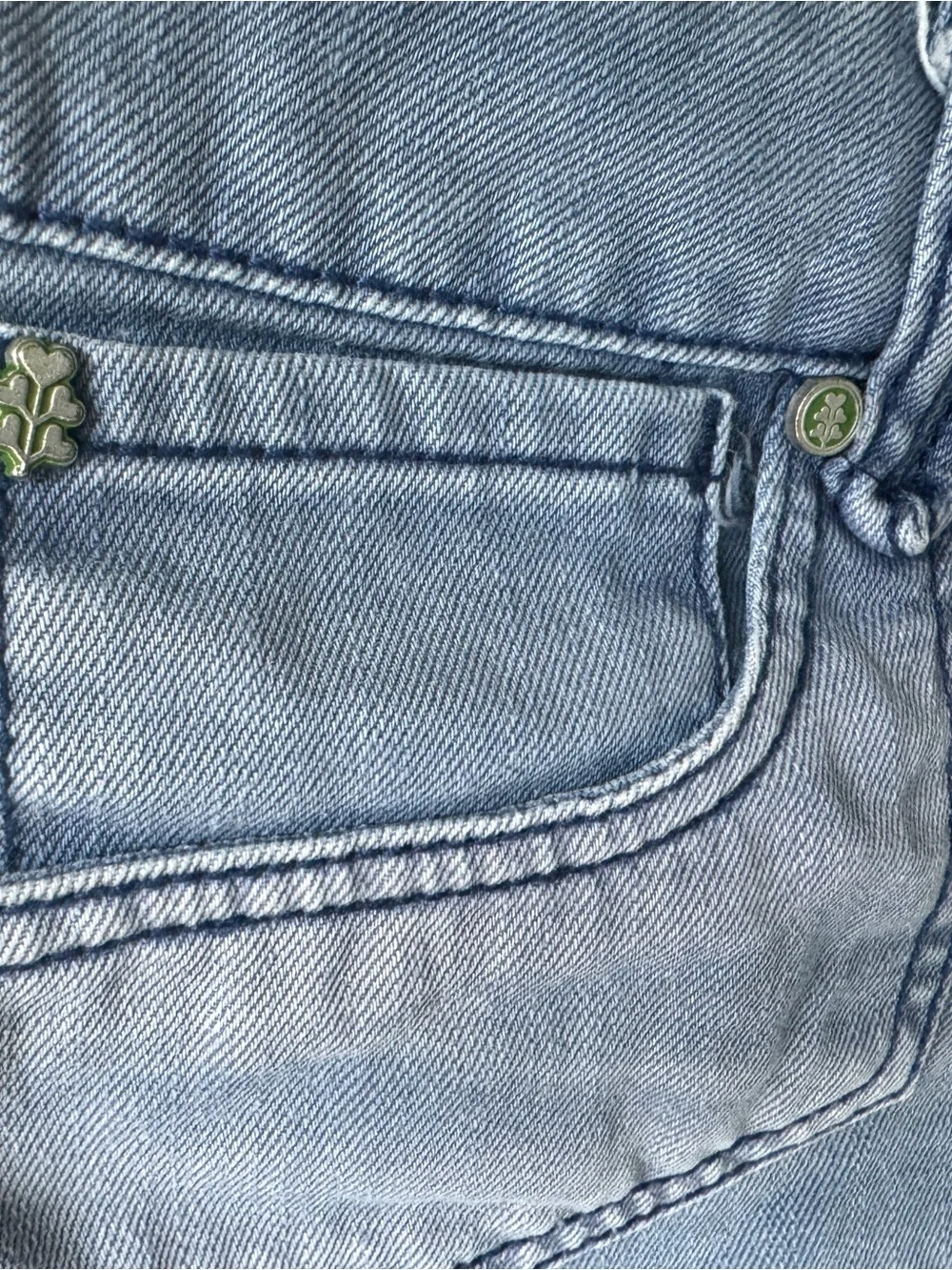 Light Blue Denim Cutoff Shorts